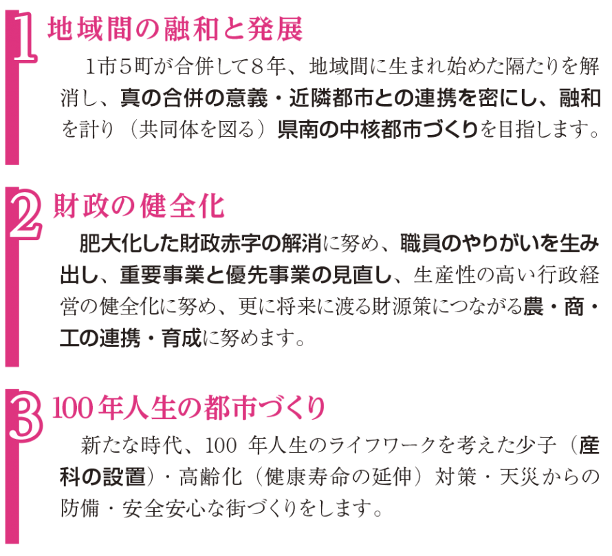 2-3 地域間の融和と発展 財政の健全化 100年人生の都市づくり